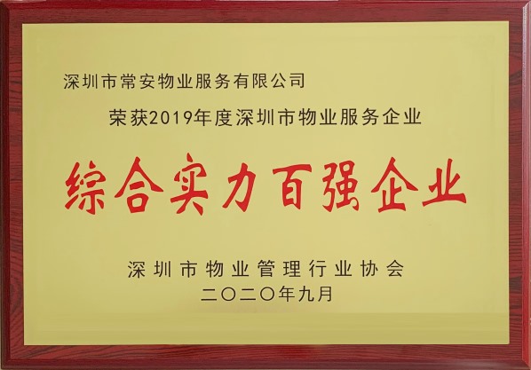 2019綜合實力百強企業